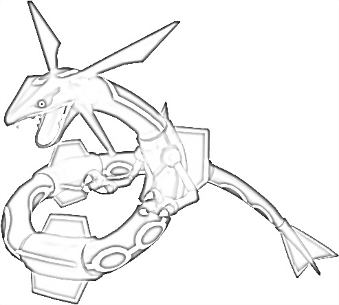 Coloriage de Rayquaza