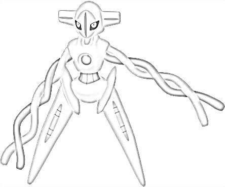 Coloriage de Deoxys