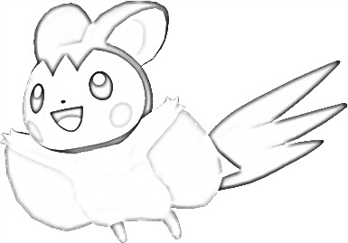 Coloriage de Emolga