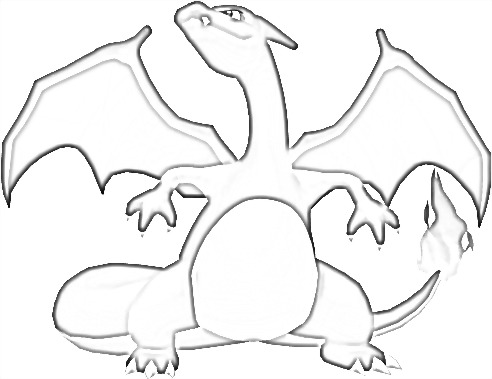 Coloriage de Dracaufeu